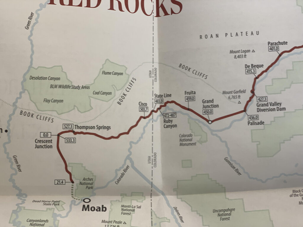Map Glenwood Springs To Moab